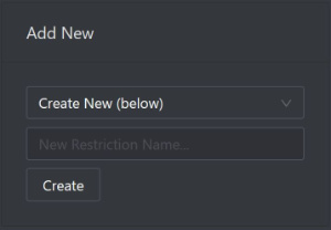An image of adding a restriction
